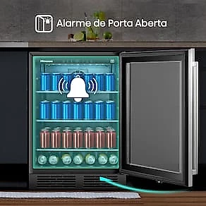 Geladeira de bebidas Hisense capacidade de 140 Latas 152L- HBL-14W1ANQRI - 110V