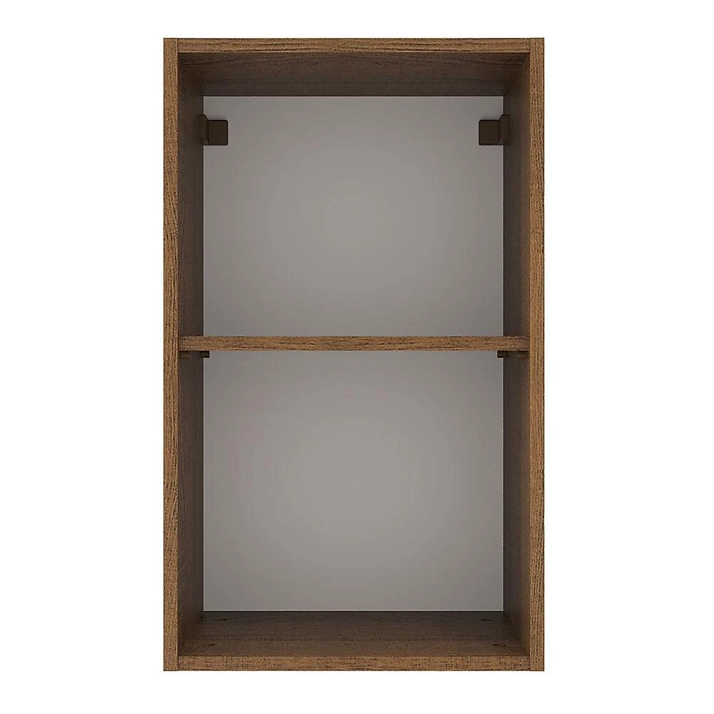 Armário de cozinha aéreo 40 cm 1 porta rustic/preto agata madesa