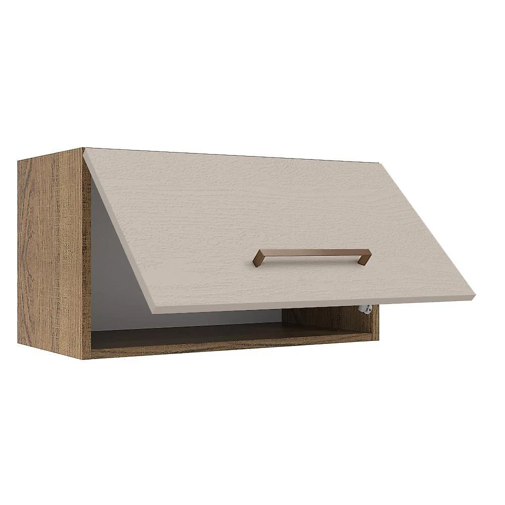 Armário Aéreo 60 Cm 1 Porta Basculante Rustic/crema Agata Madesa Rustic/crema