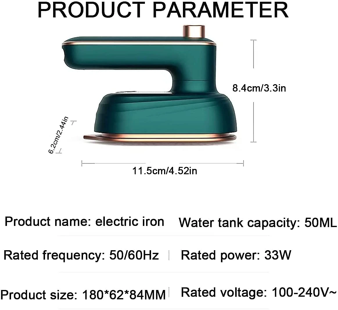 Alisasin 0072 Ferro de Passar a Vapor 110V Verde