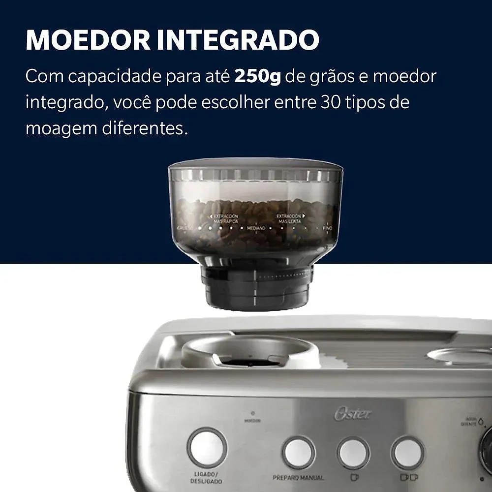 Kit Cafeteira Espresso Xpert Perfect Brew BVSTEM7300 e Sanduicheira Inox Multiuso OSAN500 Cinza