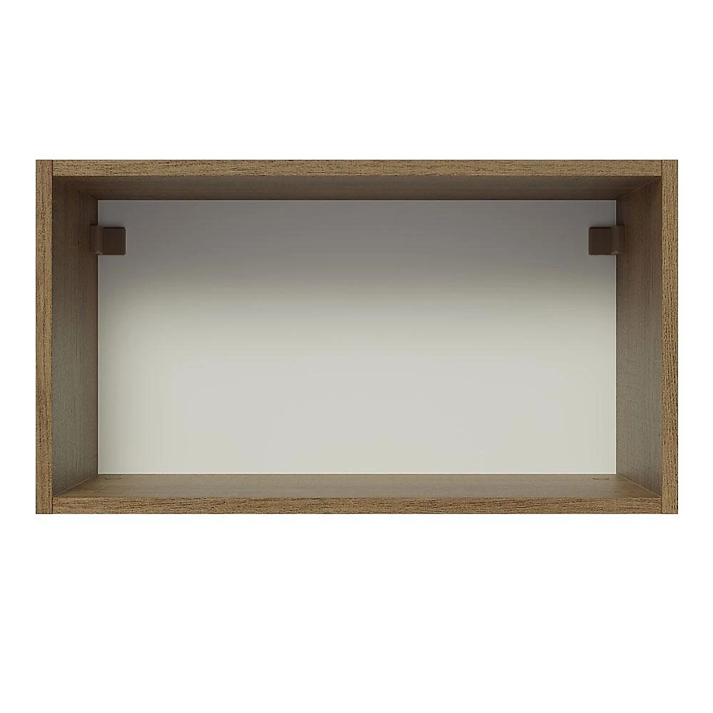 Armário de cozinha aéreo 60 cm 1 porta rustic/preto glamy madesa