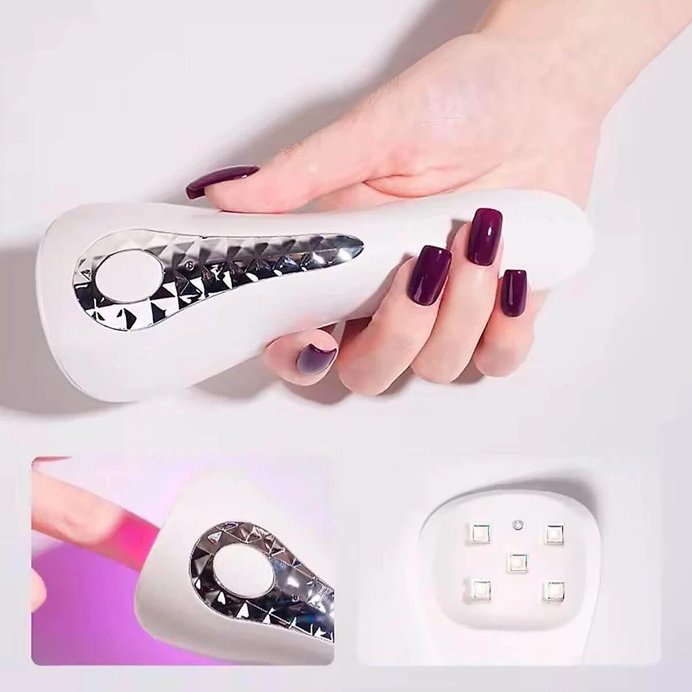 Estufa de Unhas Portátil LED UV 18W Recarregável Fonte Dupla Roxo Oba Mix