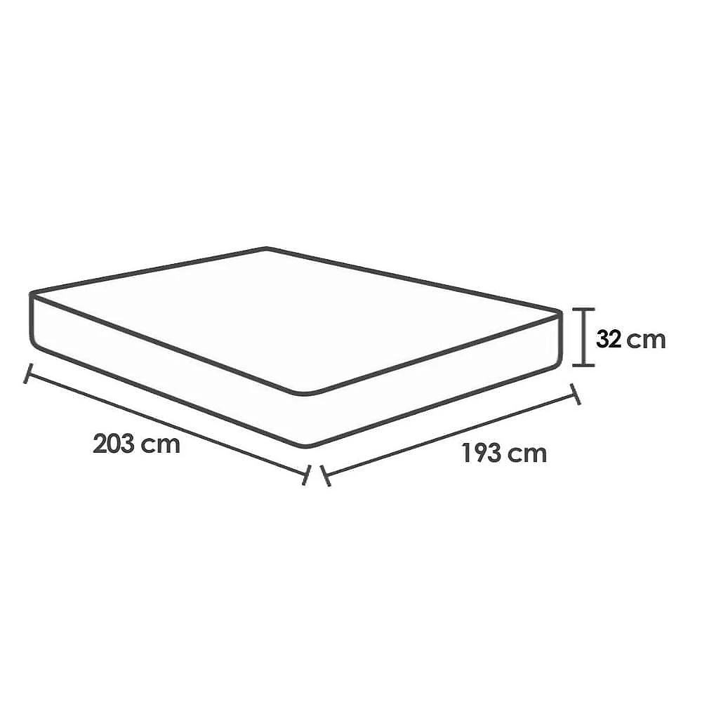 Colchão King Molas Ensacadas D33 Pillow Top 193x203x32CM Bege Orthoflex
