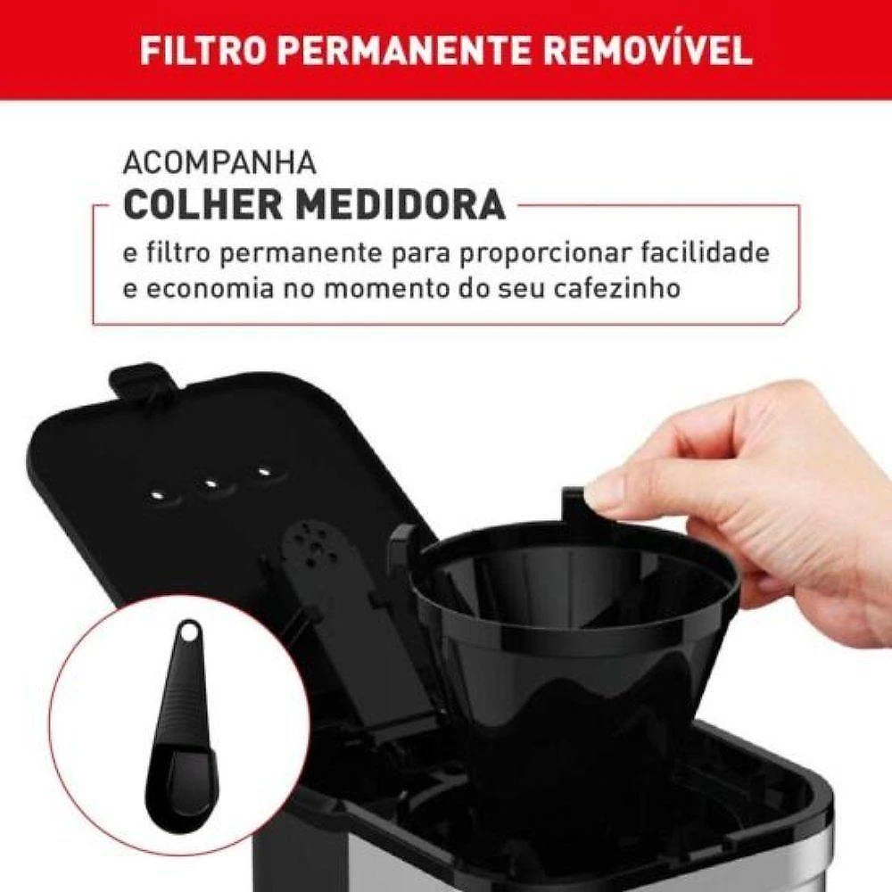 Cafeteira Elétrica Arno Preferita Inox 750ml Jarra Vidro 220V
