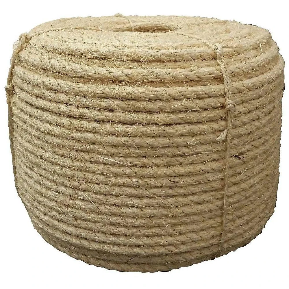 Corda Torcida de Sisal 10mm Resistente com Fibras Naturais Amarelo Collins 10MM