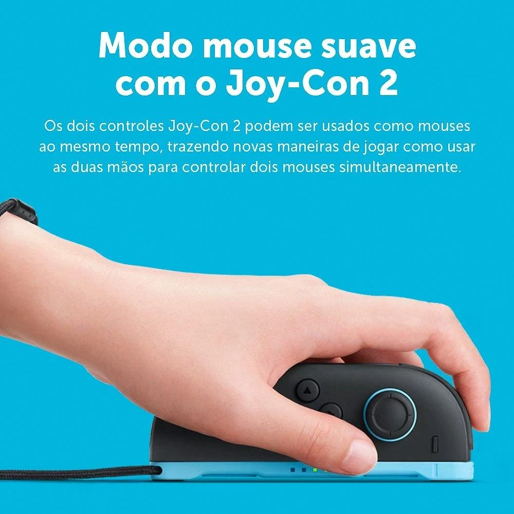 Miniatura Console Nintendo Switch 2, 256GB, Preto, Azul e Vermelho