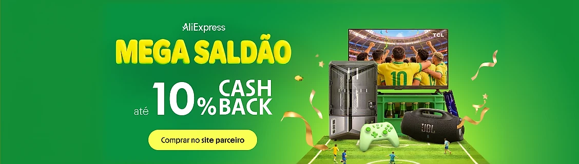 ALIEXPRESS com até 10% de cashback 