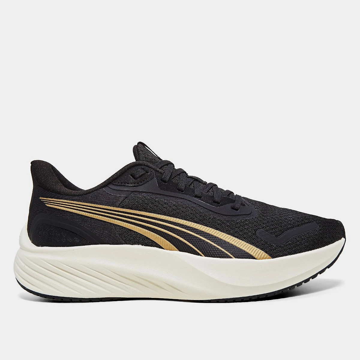 Miniatura Tênis Puma Pounce Lite Wns Feminino Preto+Dourado - 34