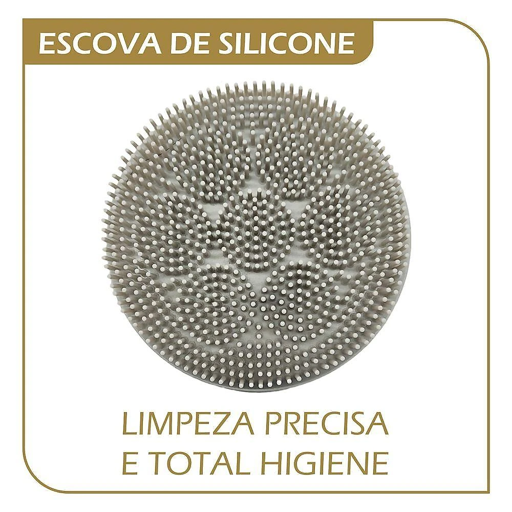 Escova Elétrica de Banho Spin Spa 4 em 1 2 Níveis Cinza Be Emotion