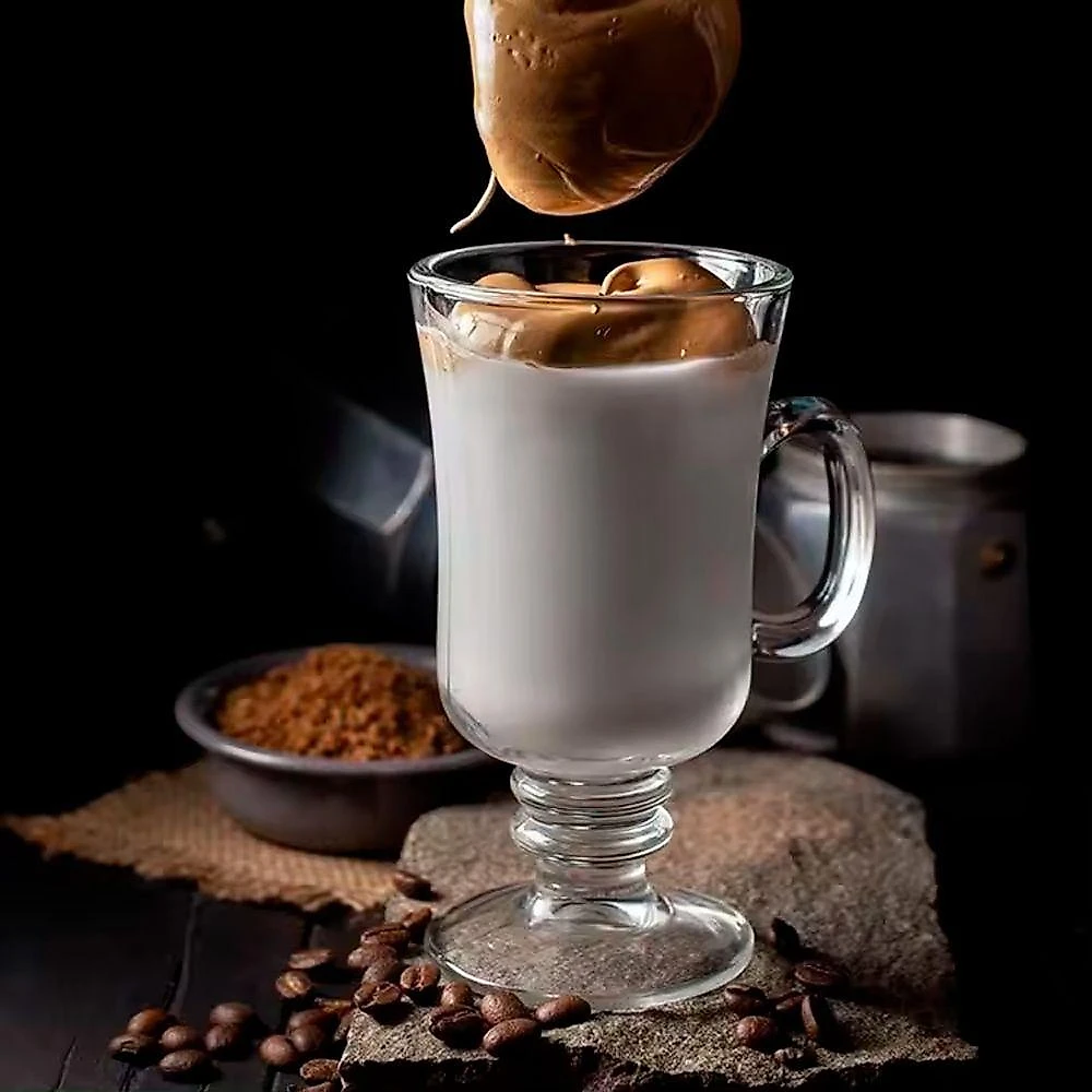 Xícara Para Cappuccino E Café Caneca Irish Irlandesa Vidro Transparente 114ml Haüskraft