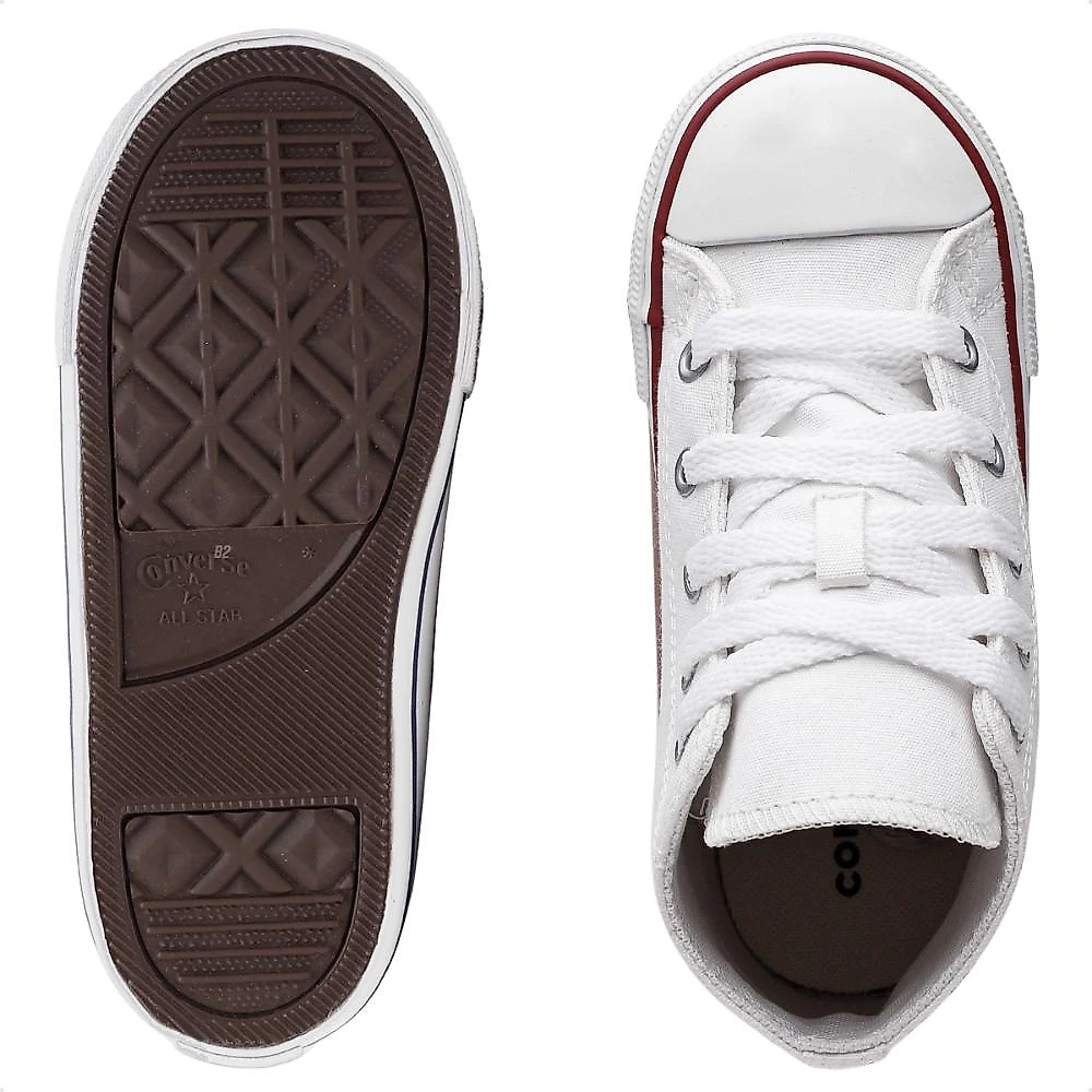 Tênis Converse Chuck Taylor All Star Cano Alto Juvenil Branco / Marinho - 18