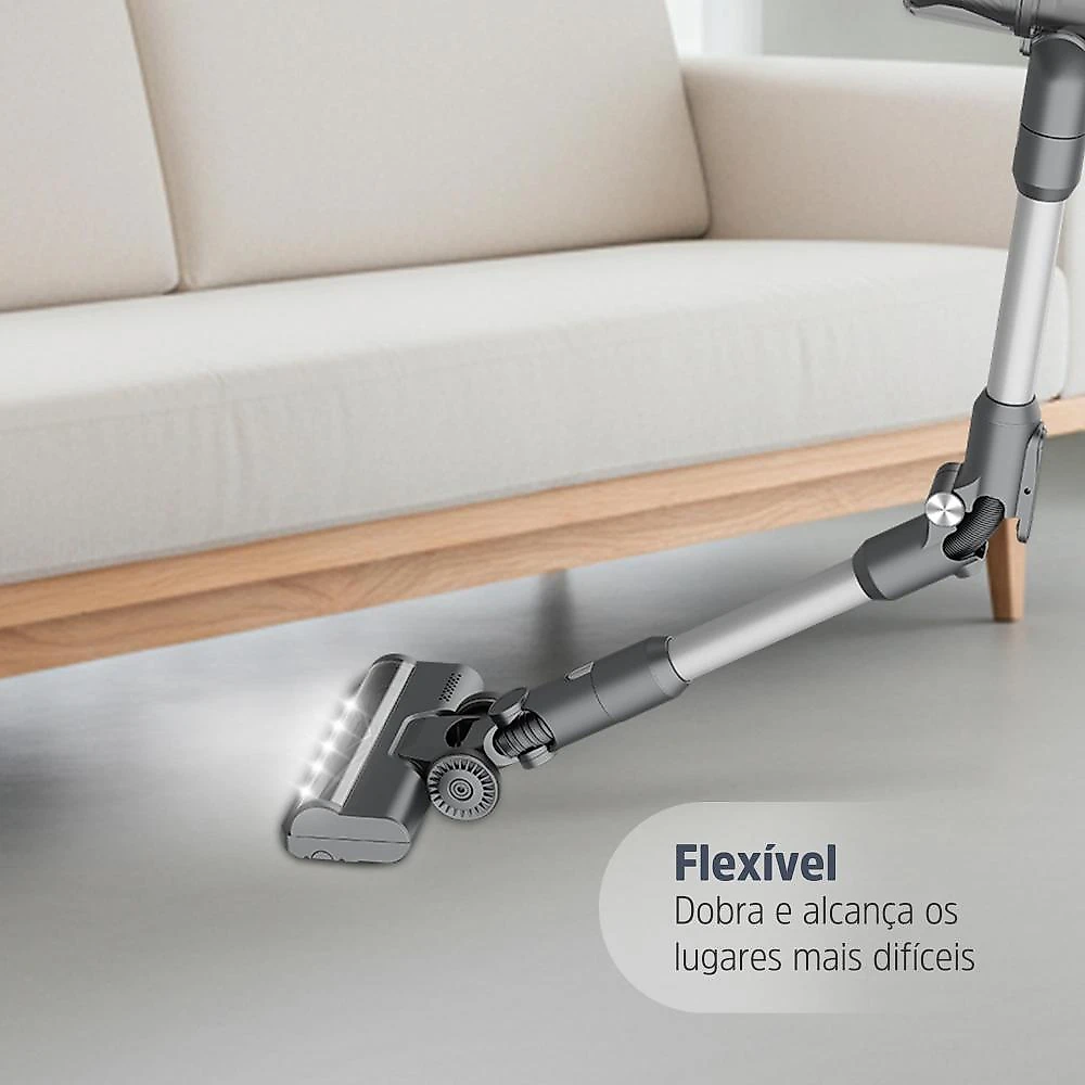 Aspirador de pó vertical sem fio 2 em 1 power flex polishop bivolt