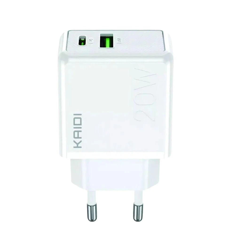 Carregador MDM Kaidi 20W para Dispositivos com Entrada Lightning Cabo Reforçado Forte