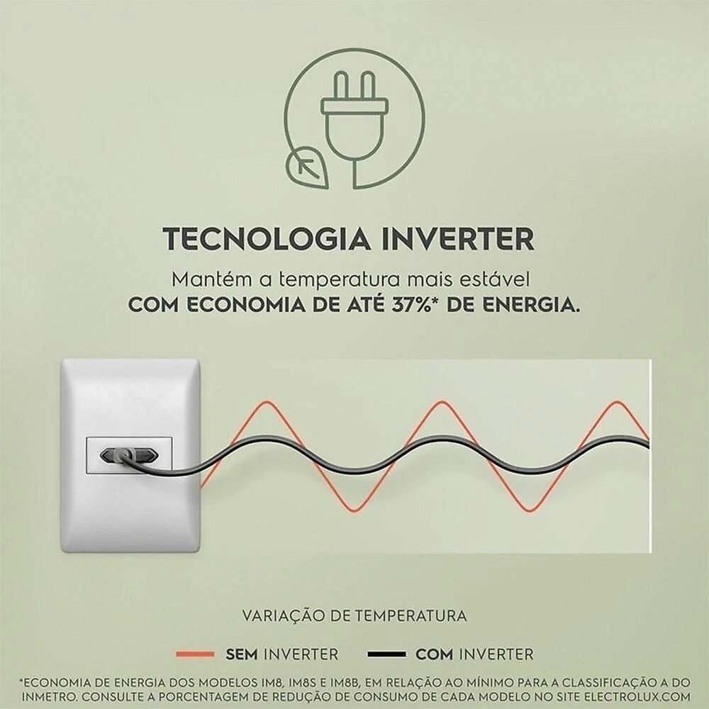 Geladeira Electrolux Frost Free Inverter IM8S 590 Litros, Efficient AutoSense 3 Portas, Inox - 220 Volts