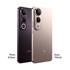 Miniatura Smartphone JOVI V50 Lite 5G Ouro Titânio 256GB, 8GB RAM, Dimensity 6300, Tela AMOLED 6.77" 120Hz, Câmera Traseira 50MP, Android 15 e IP65 Ouro