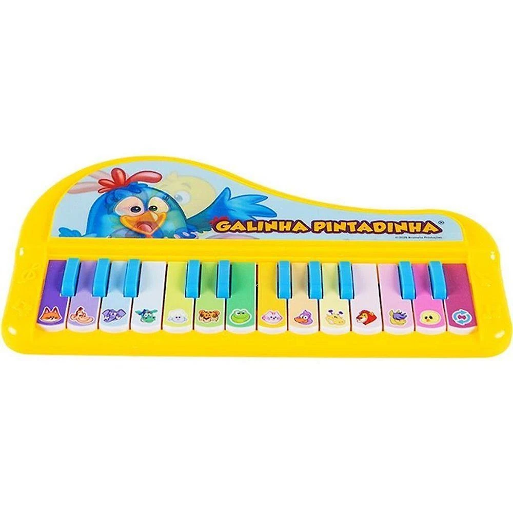 Teclado Holográfico Galinha Pintadinha Instrumento Musical Infantil Yes Toys