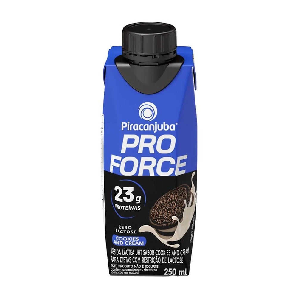 Bebida Láctea Piracanjuba Pro Force 23g de Proteína Cookies And Cream 250ml