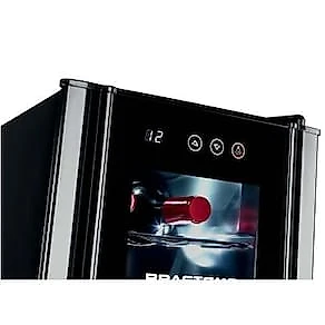 Adega de Vinhos Brastemp BZC12BE com Iluminação Led com Painel Eletrônico para 12 Garrafas - Preta 110V