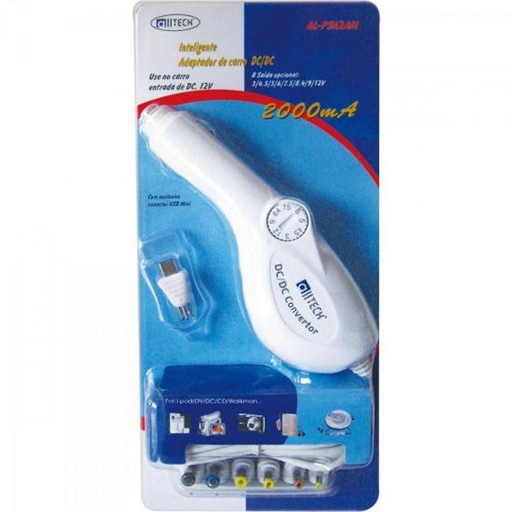 Carregador Veicular Universal 2a 12v Al-psa2am Branco Alltech