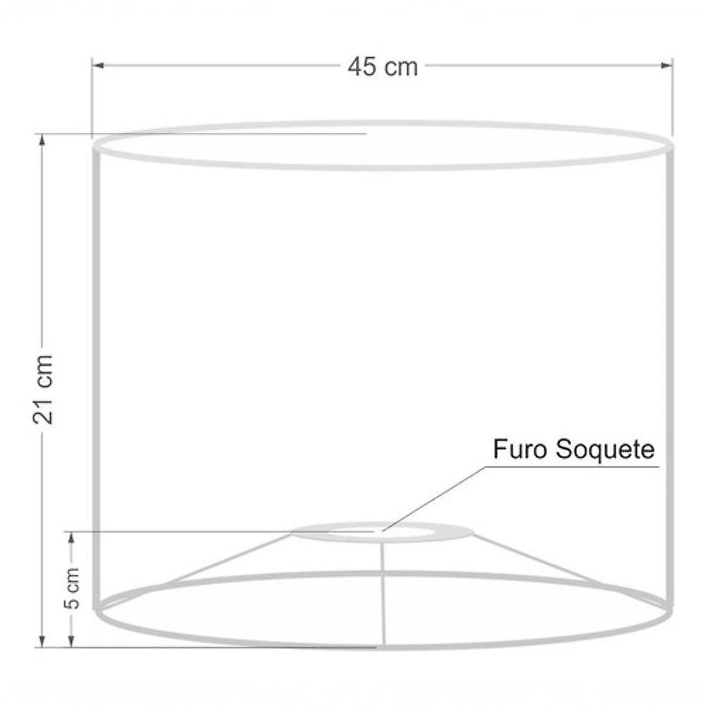 Cúpula Abajur Cilíndrica Cp-7020 ø45x21cm Preto