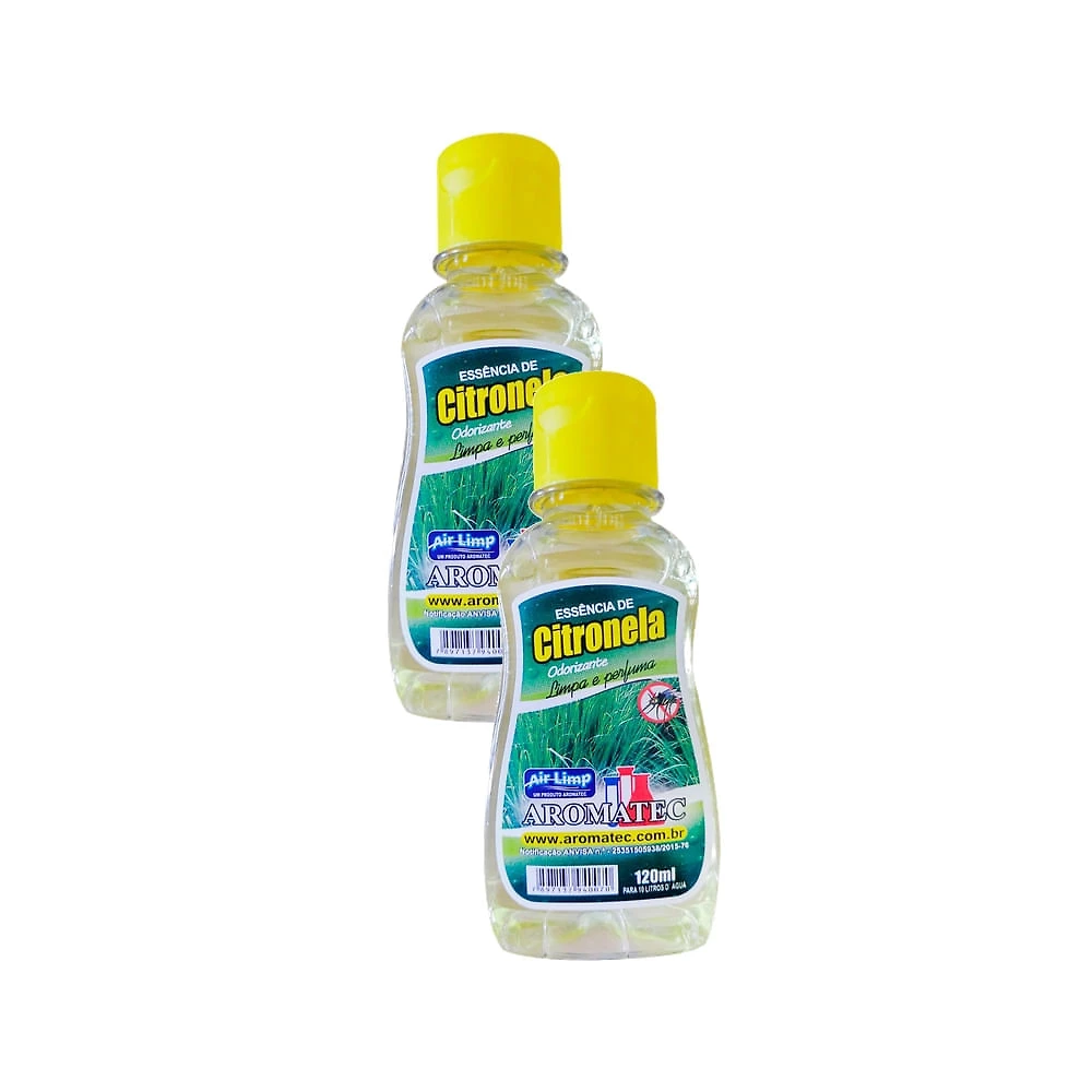 Kit 2 Essência de Citronela Odorizante Aromatec Limpa e Perfuma 120ml