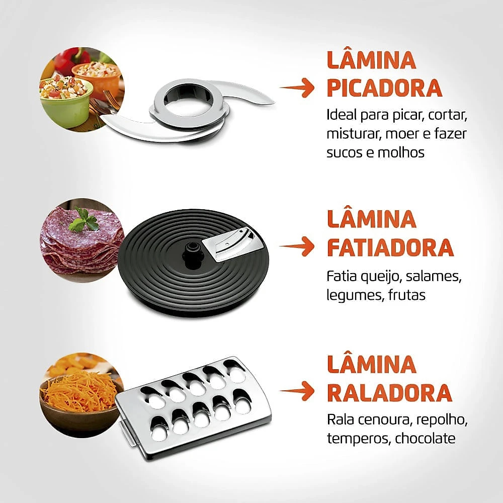 Multiprocessador de Alimentos Mondial MPN-01-BE 7 em 1 - 127V 110V