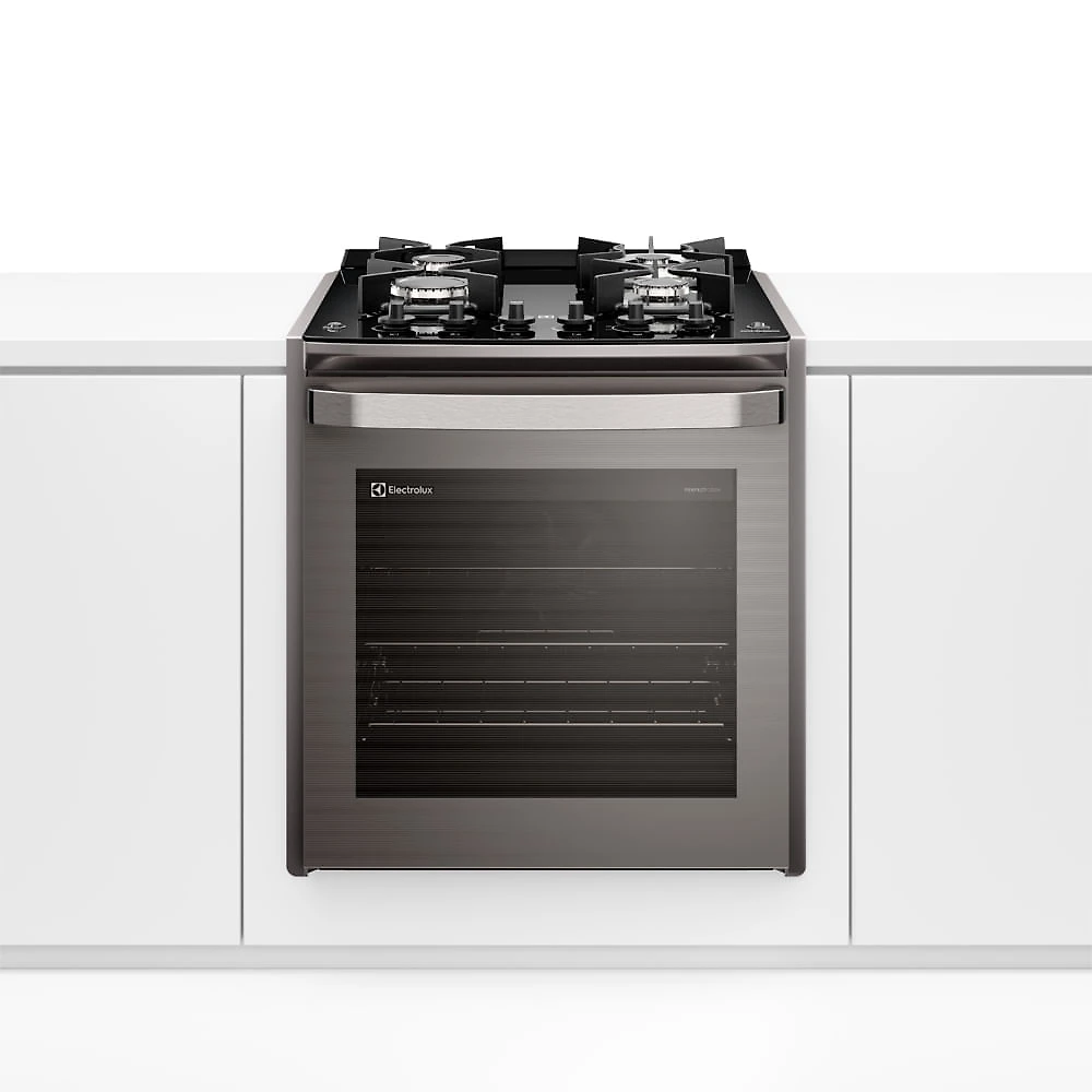 Fogão de Embutir Electrolux Experience com Mesa Vidro e Grill Cinza - FE4EG