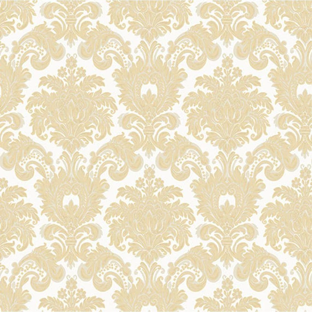 Papel De Parede Tradizioni Damask Amarelo 33322