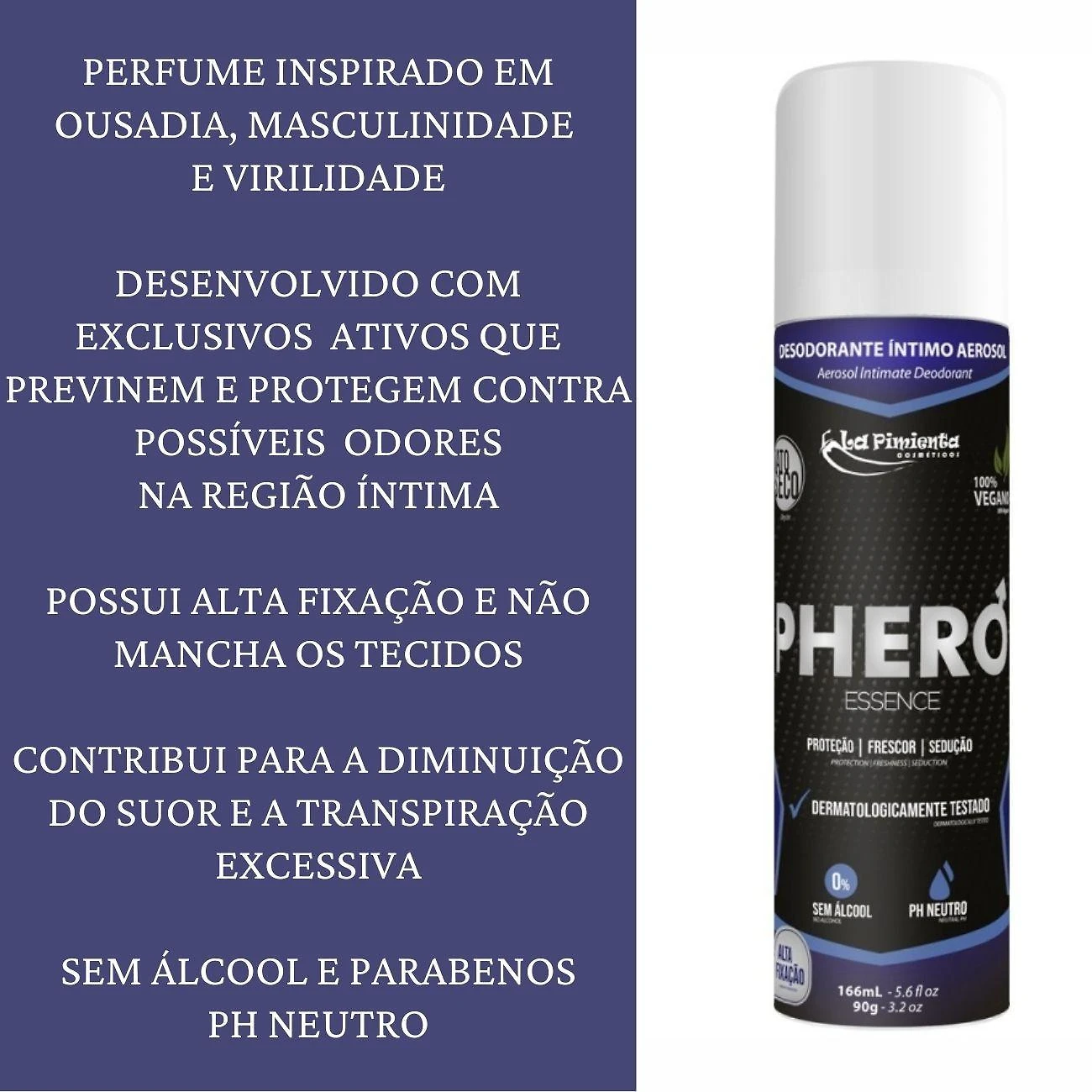 Miniatura Desodorante De Virilha Masculina Anti Mau Cheiro Phero 166Ml