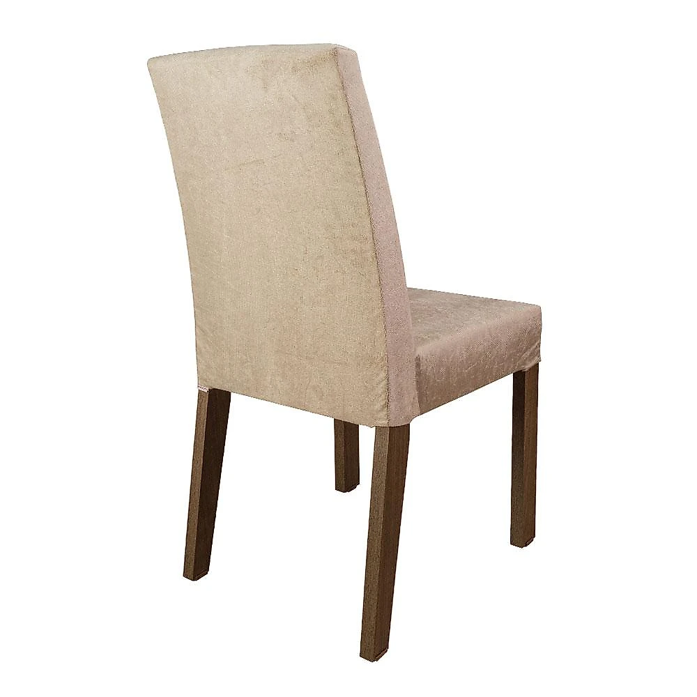 Conjunto Sala de Jantar Madesa Evelin Mesa Tampo de Vidro com 4 Cadeiras Rustic/Crema/Imperial