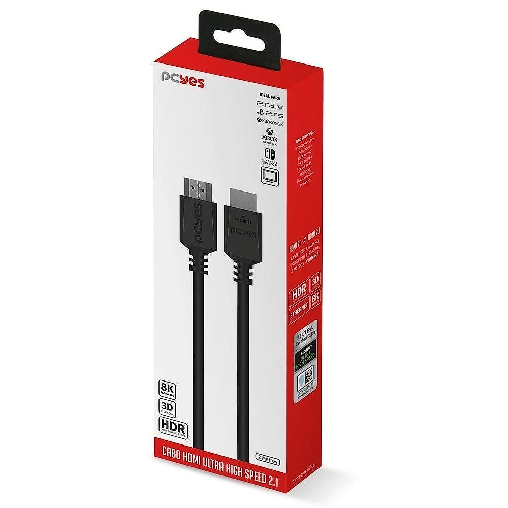 Cabo Hdmi Ultra 2.1 28awg 8k 1080-144hz 2m - Phm8k-2