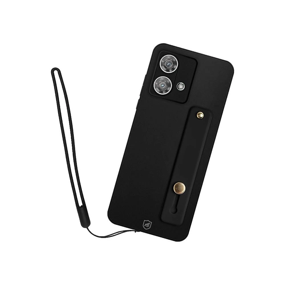 Kit Capa Silicon Veloz para Samsung Galaxy A05 + Ring Socket + Cordão - Preto - Gshield
