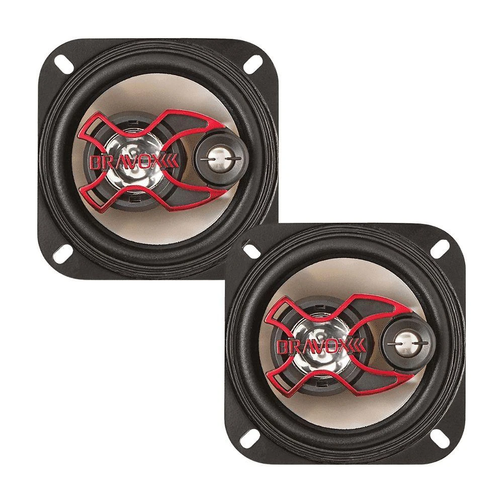 Alto Falante Triaxial Automotivo Bravox B3X40X 4" 40W RMS 4Ohm Par Universal para Som