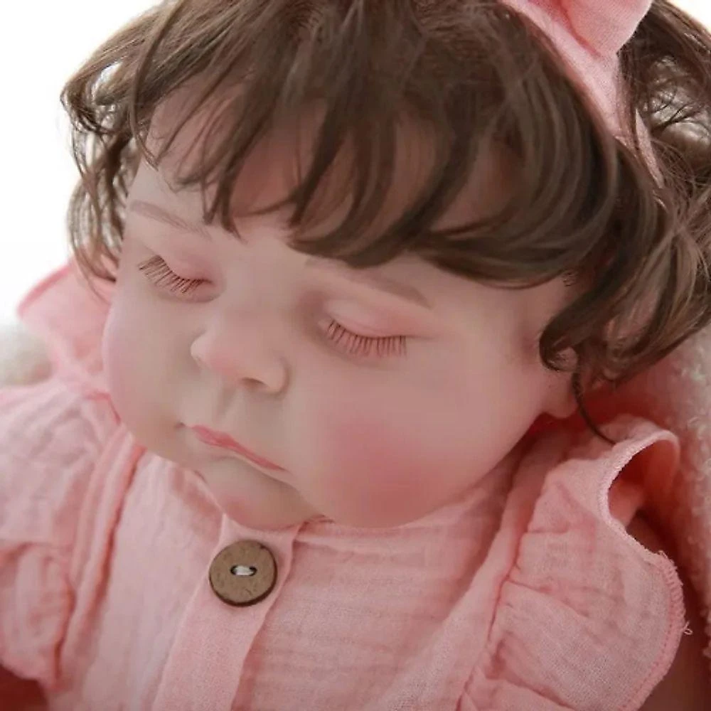 Bebê Reborn Menina, Fofa, Super Realista, Corpo De Pano, Cabelo Implantado Fio A Fio