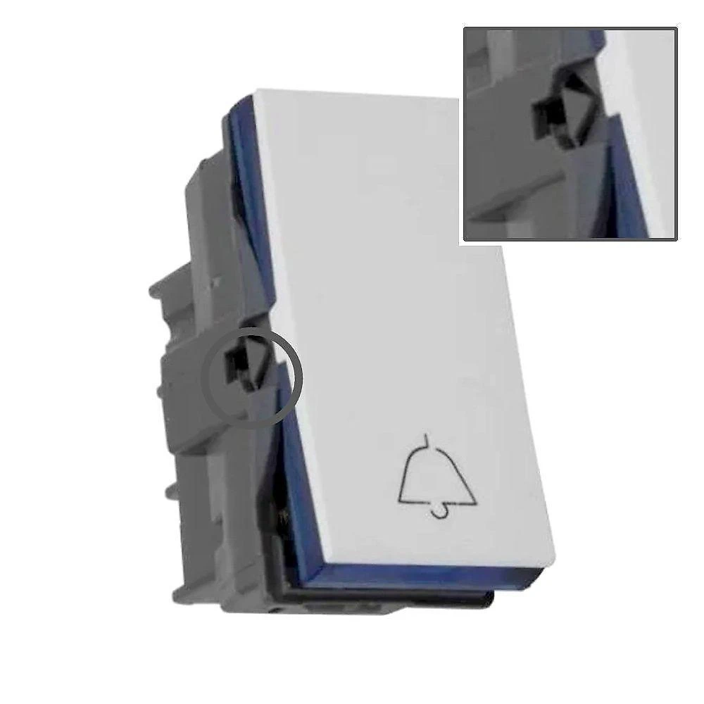 Pulsador para Campainha 2a Fase 250V com Parafuso 1m Branco Parede