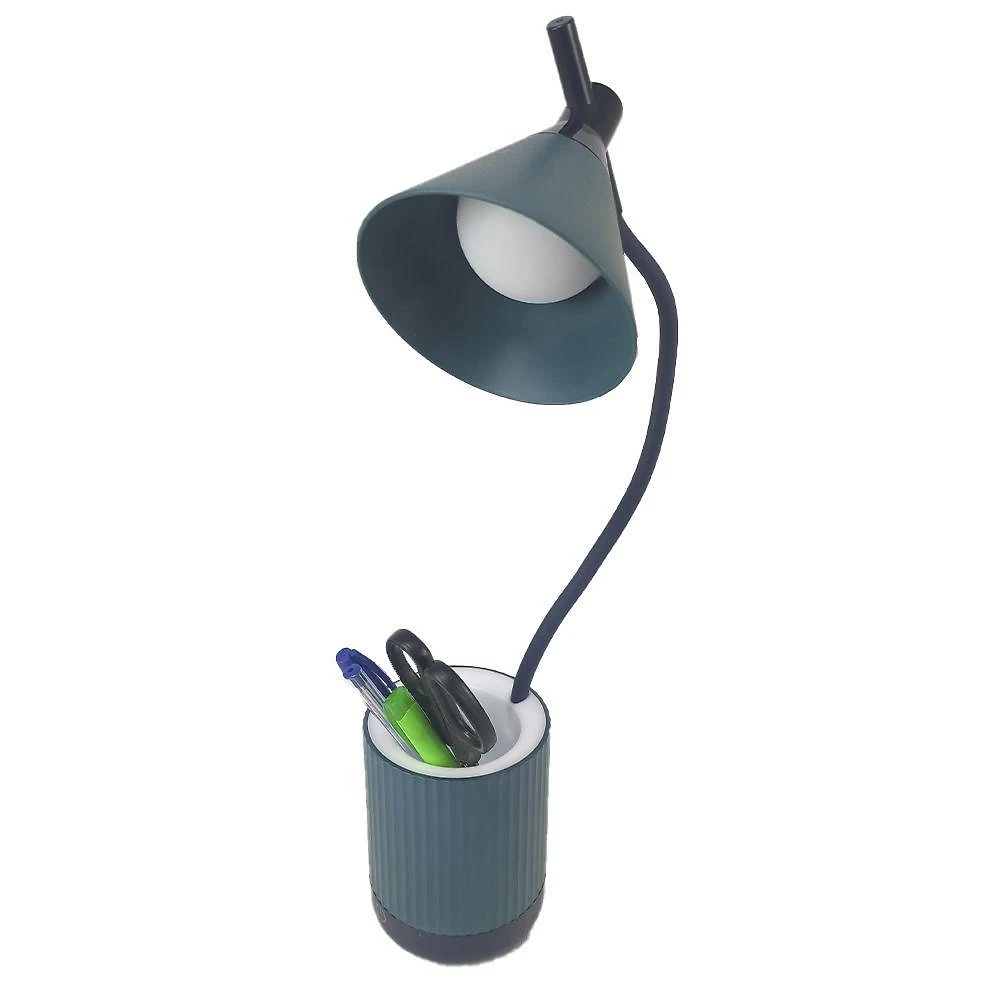 Luminaria De Mesa Porta Objetos Led Articulada 3 Cores
