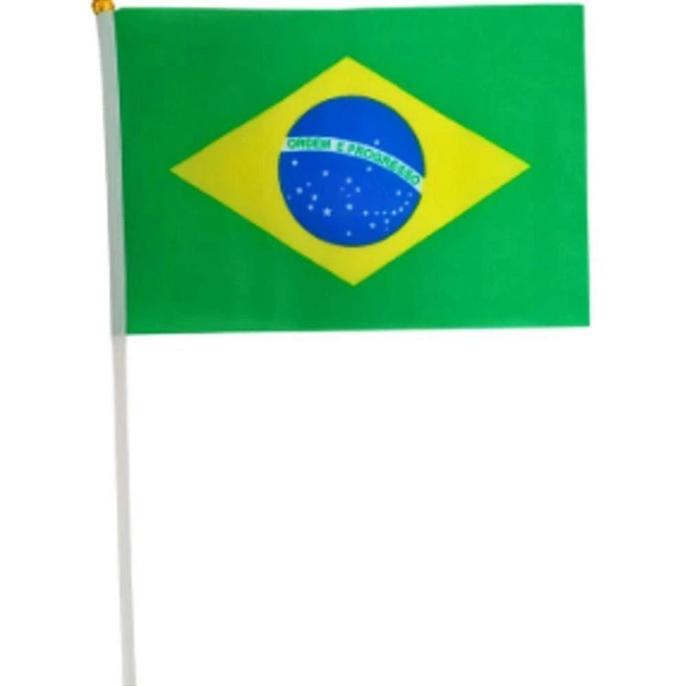 Kit 12 Bandeiras do Brasil 60x90cm para Eventos e Decoração Verde