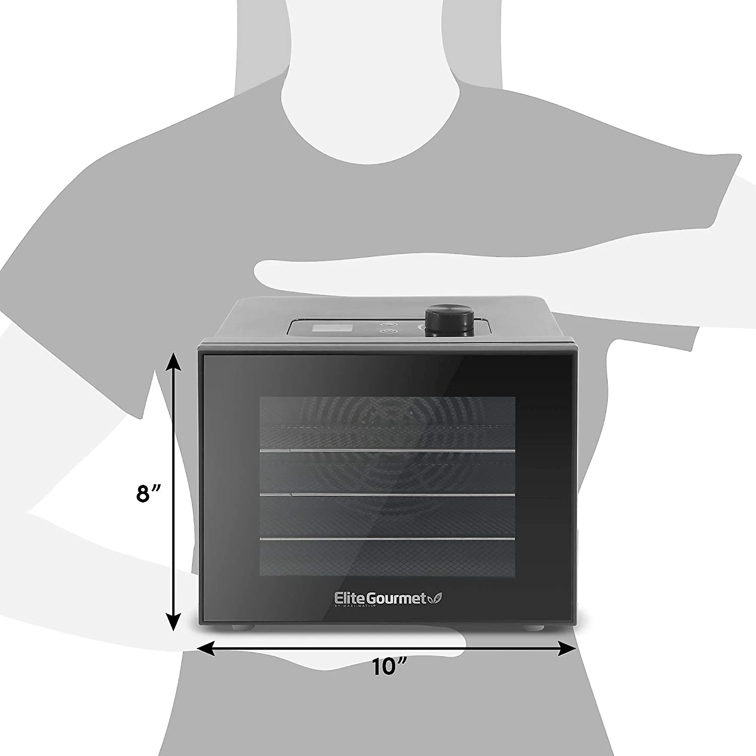Elite Gourmet Máquina Desidratadora de Alimentos com 4 Bandejas 350W110V Preta