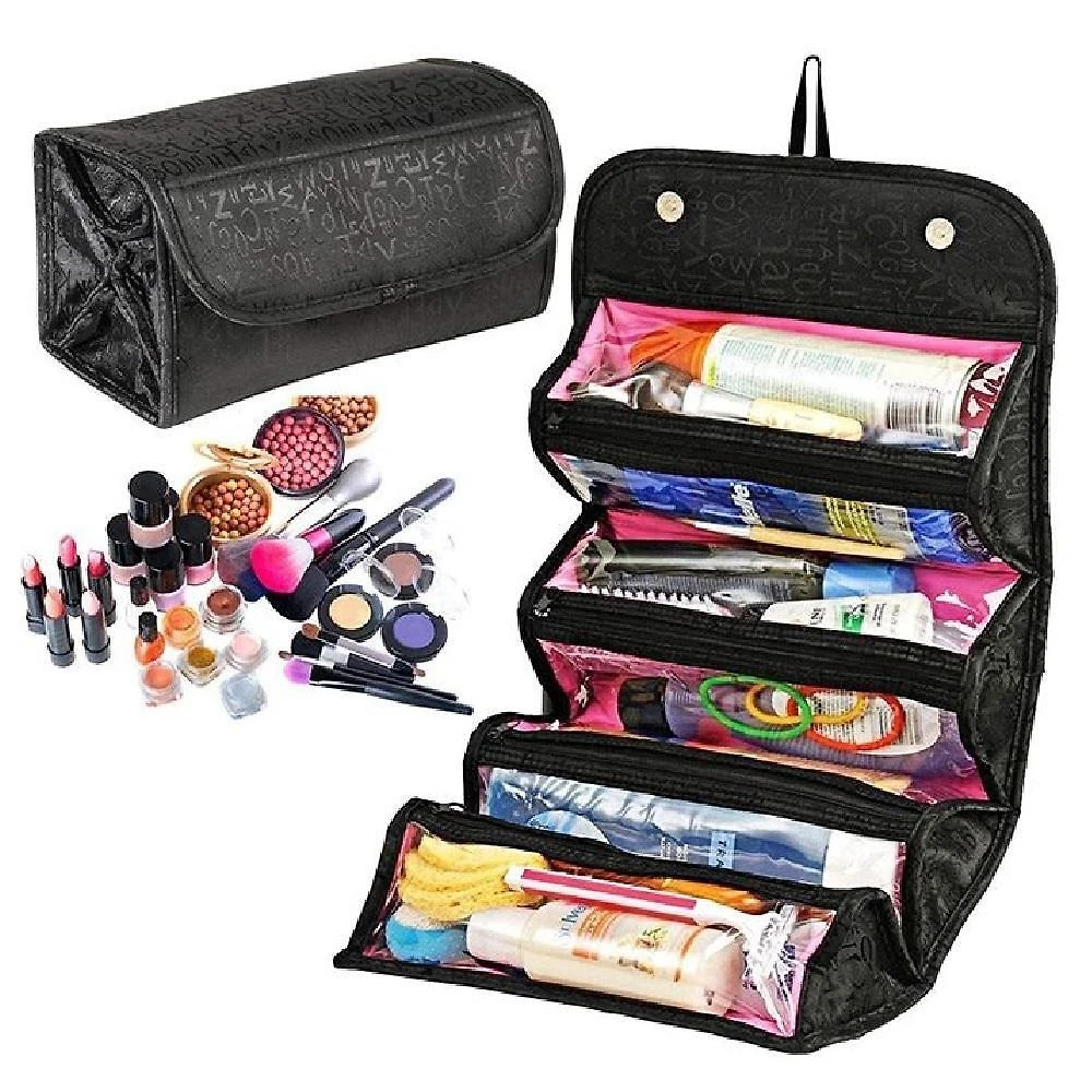 Necessaire Viagem Frasqueira Bolsa Maleta Rolinho Organizador Cosmeticos Maquiagem Portatil