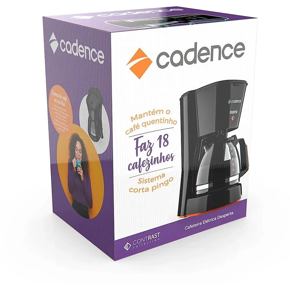 Cafeteira Cadence Desperta Contrast, Preta 110 Volts