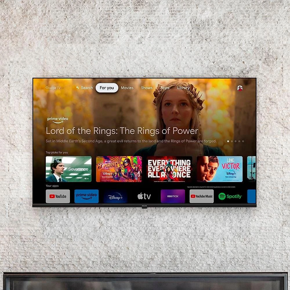 Smart tv led 50" ultra hd 4k philips 50pug7019 com google tv, comando de voz, wi-fi, entradas hdmi e usb