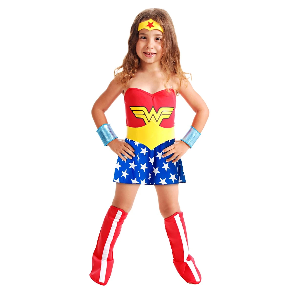 Miniatura Fantasia Mulher Maravilha Infantil - Liga da Justiça G