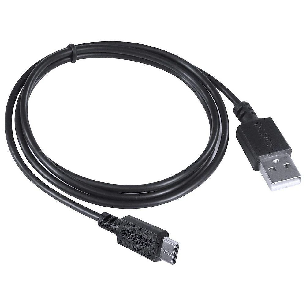 Cabo USB Pcyes PUACP-01 para USB Tipo C Carregamento e Dados 1M 5V 3A 480MBPS Preto 1 Unidade