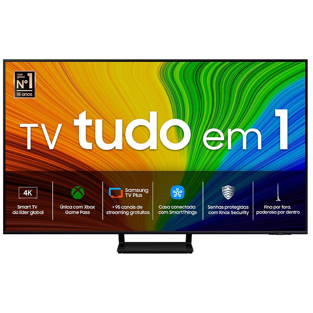 Miniatura Smart Big TV 75" Polegadas QLED 4K 75Q70D 2024 Processador com AI, Gaming Hub, Alexa built in e Wi-Fi - QN75Q70D Bivolt