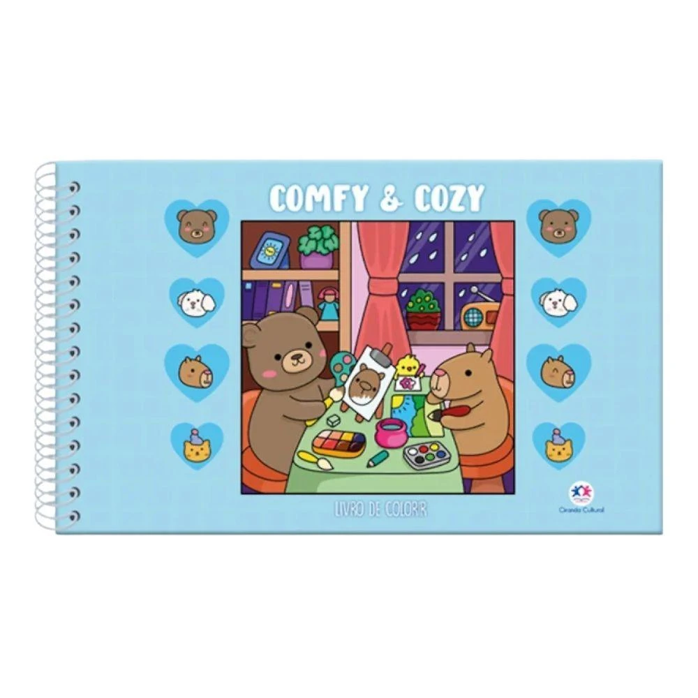 Comfy Cozy Azul 48 Páginas Capa Dura - Ciranda Cultural