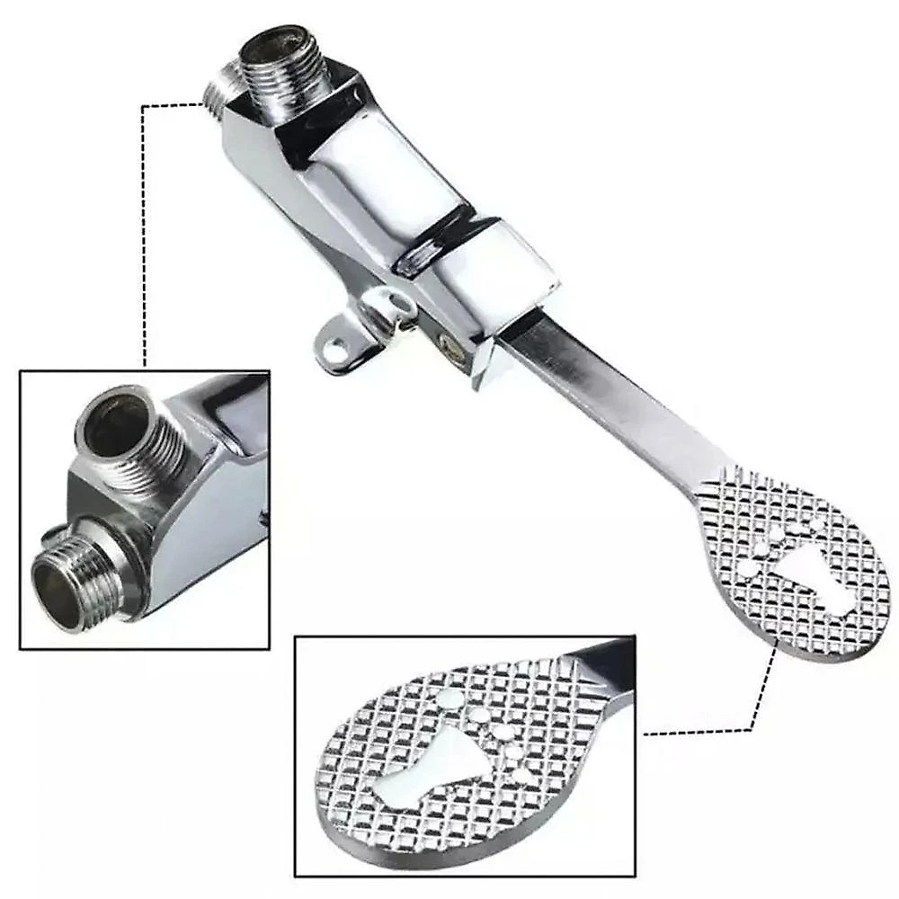 Kit 3 Torneiras com Válvula de Pedal BSL3090 Bica Móvel Cromado Prata AB Mídia