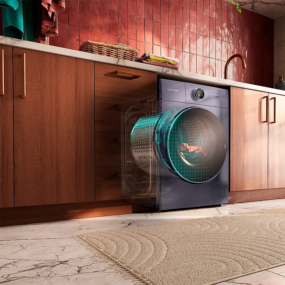 Lava & Seca 14Kg Brastemp B= Smart e Ozônio Clean Midnight Purple com 15 Programas de Lavagem - BNQ14AR 110
