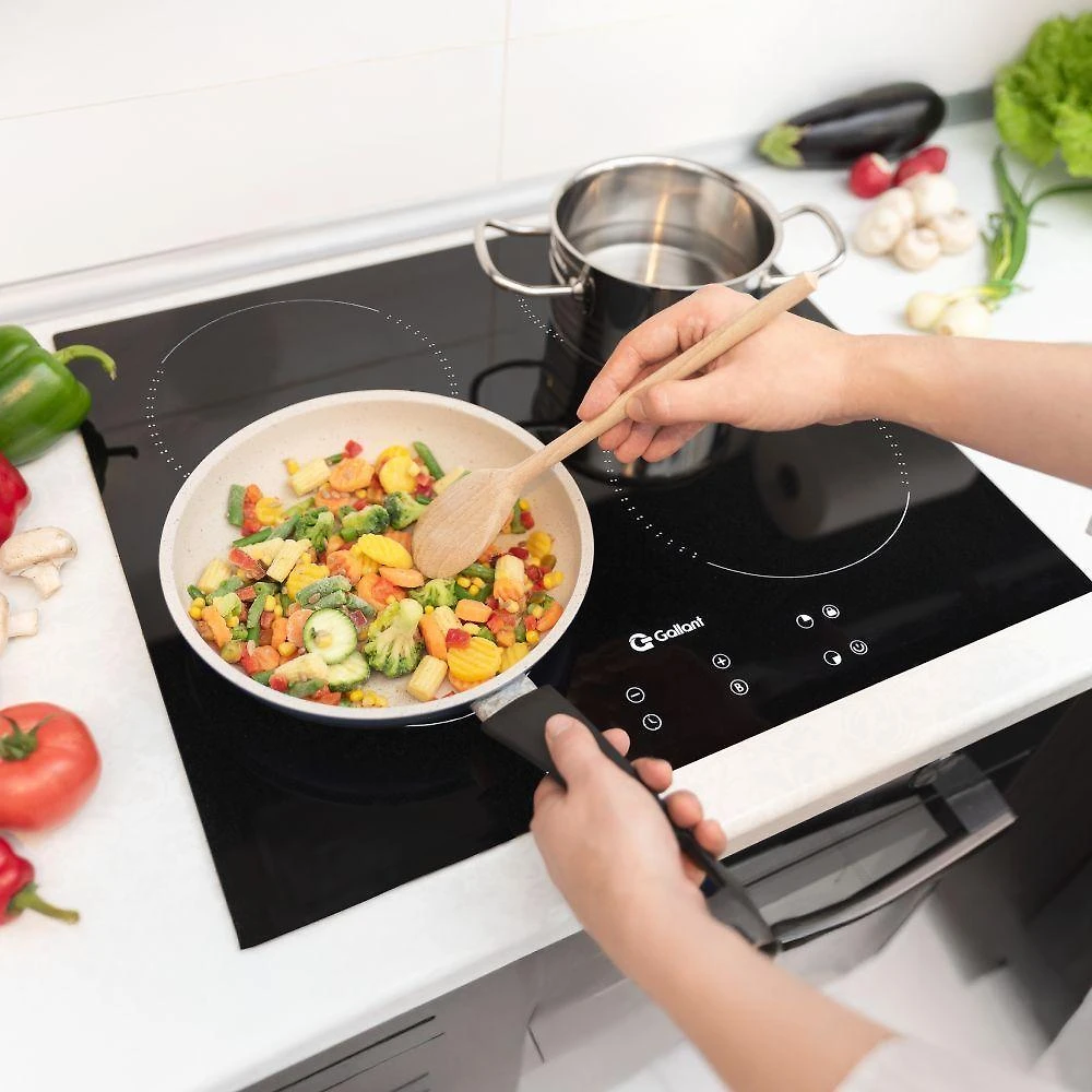 Cooktop gallant 4 bocas vitrocerâmico preto indução 220v painel touch screen