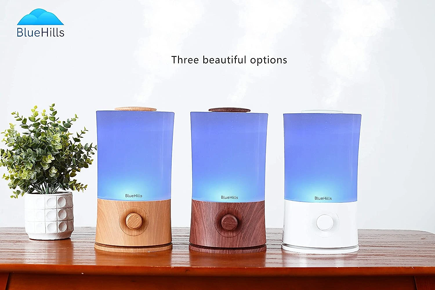 BlueHills Premium Umidificador Portátil 2L com Aromaterapia até 40H 110V Azul